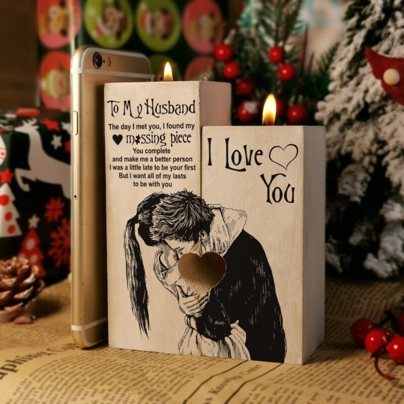 candle holders to my husband i love you wooden candle holders giveme gifts 16574092312637
