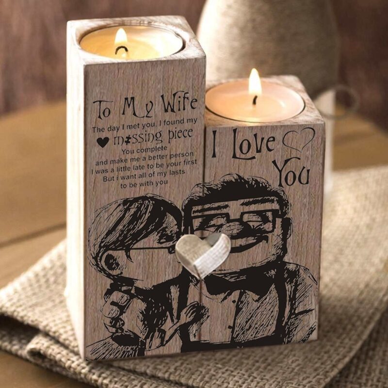 candle holders to my wife i found my missing piece wooden candle holders giveme gifts 31079130234941