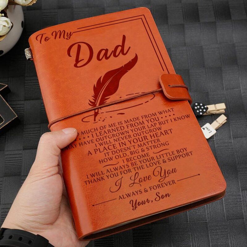 diary for dad son to dad i love you always and forever personalized leather journal giveme gifts 31079978106941