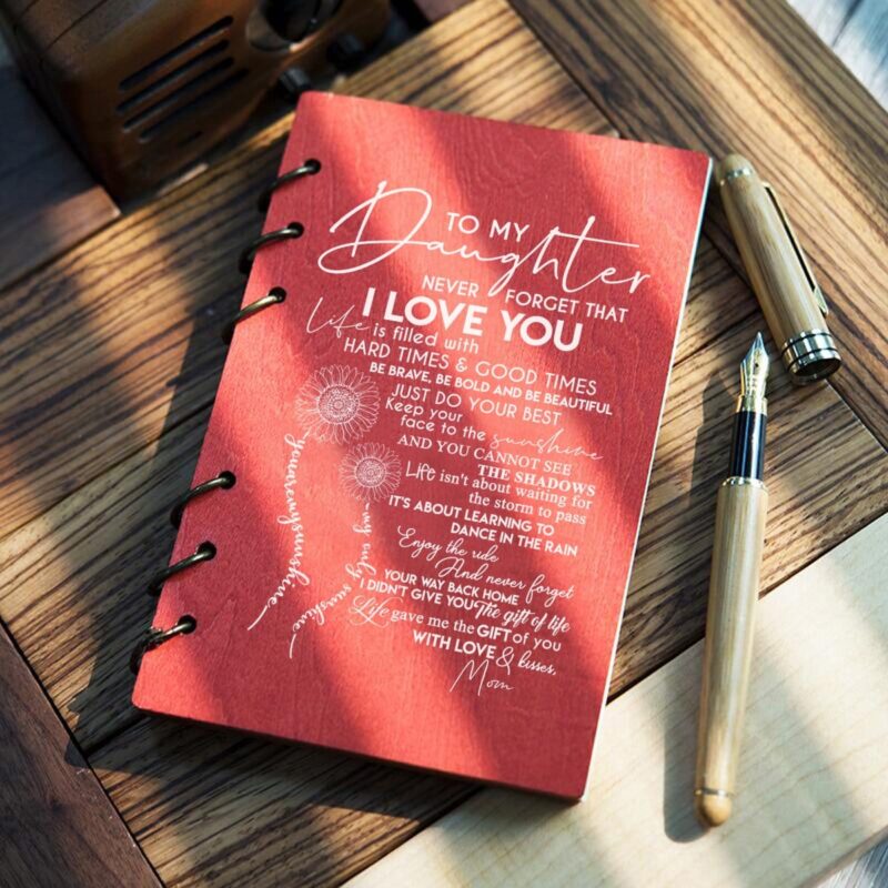 diary for daughter mom to daughter i love you wood journal notebook giveme gifts 16779435507773
