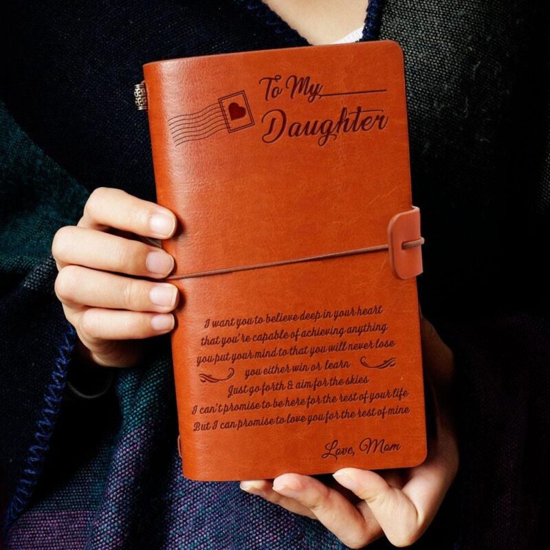 diary for daughter mom to daughter i promise to love you personalized leather journal giveme gifts 4895167348797