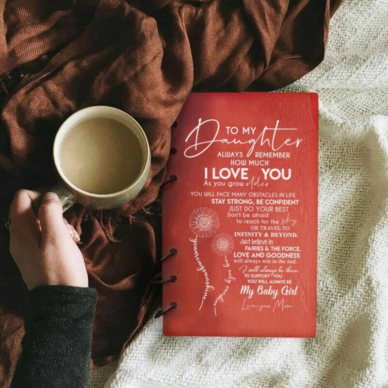 diary for daughter mom to daughter my baby girl wood journal notebook giveme gifts 16779444617277