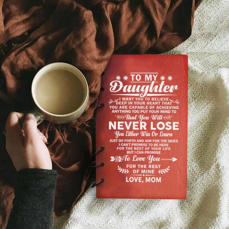 diary for daughter mom to daughter you will never lose wood journal notebook giveme gifts 16774692569149