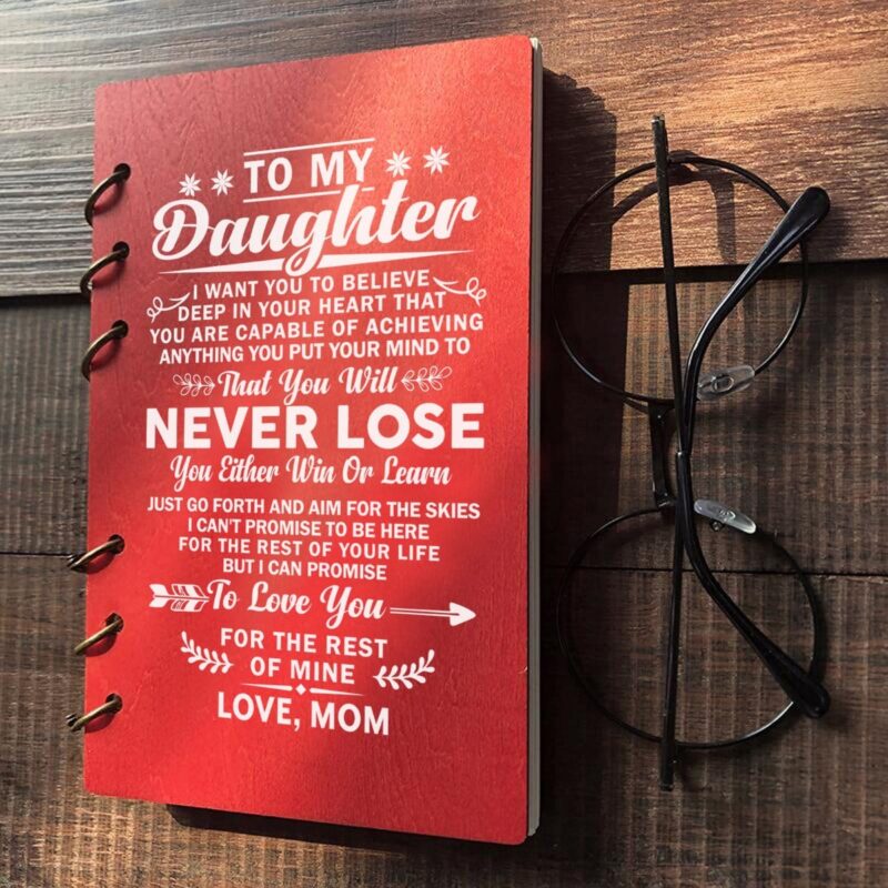 diary for daughter mom to daughter you will never lose wood journal notebook giveme gifts 16774692667453