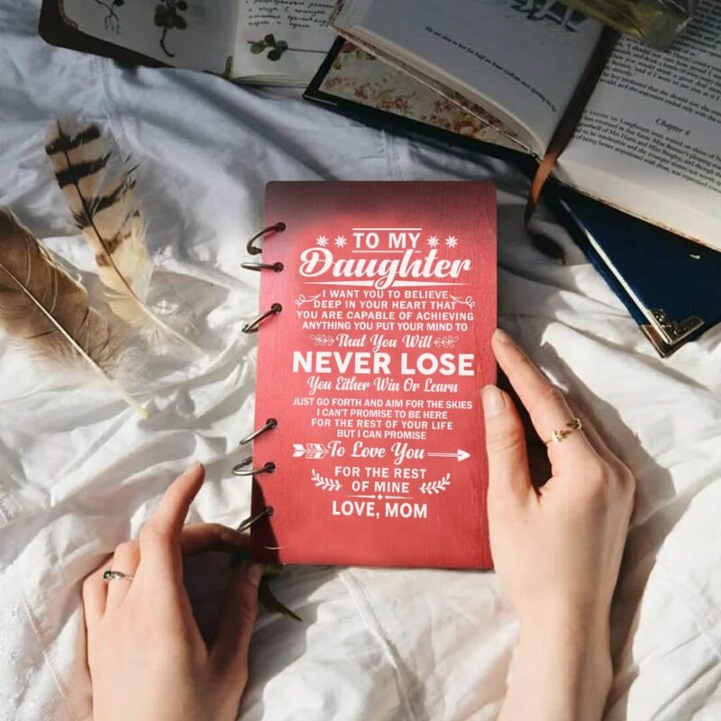 diary for daughter mom to daughter you will never lose wood journal notebook giveme gifts 16774692732989
