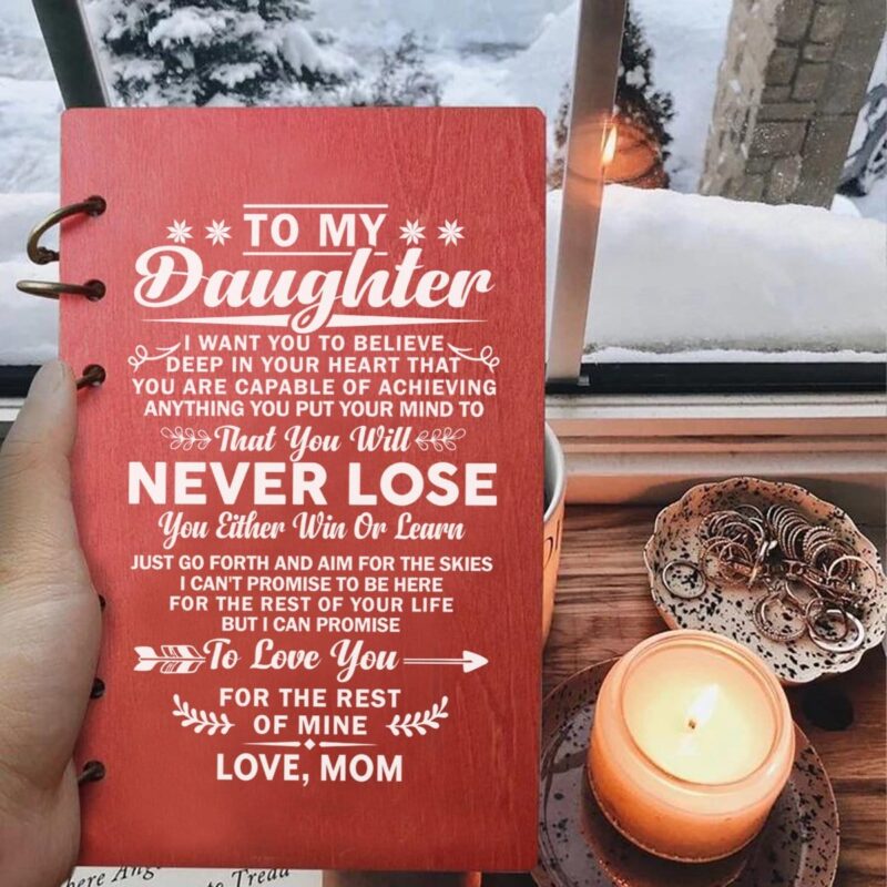 diary for daughter mom to daughter you will never lose wood journal notebook giveme gifts 16774692798525
