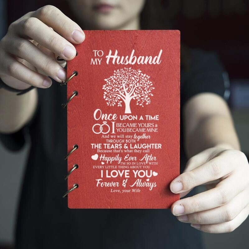 diary for husband to my husband i love you forever and always wood journal notebook giveme gifts 16776216412221