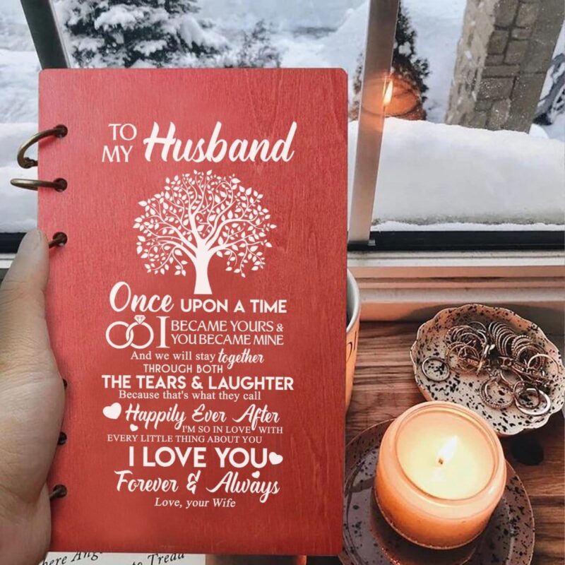 diary for husband to my husband i love you forever and always wood journal notebook giveme gifts 16776216576061