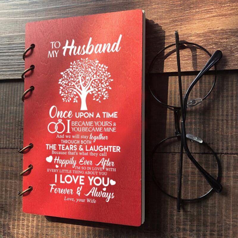 diary for husband to my husband i love you forever and always wood journal notebook giveme gifts 16776216608829