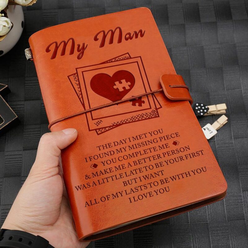 diary for husband to my man the day i met you personalized leather journal giveme gifts 11275820728381
