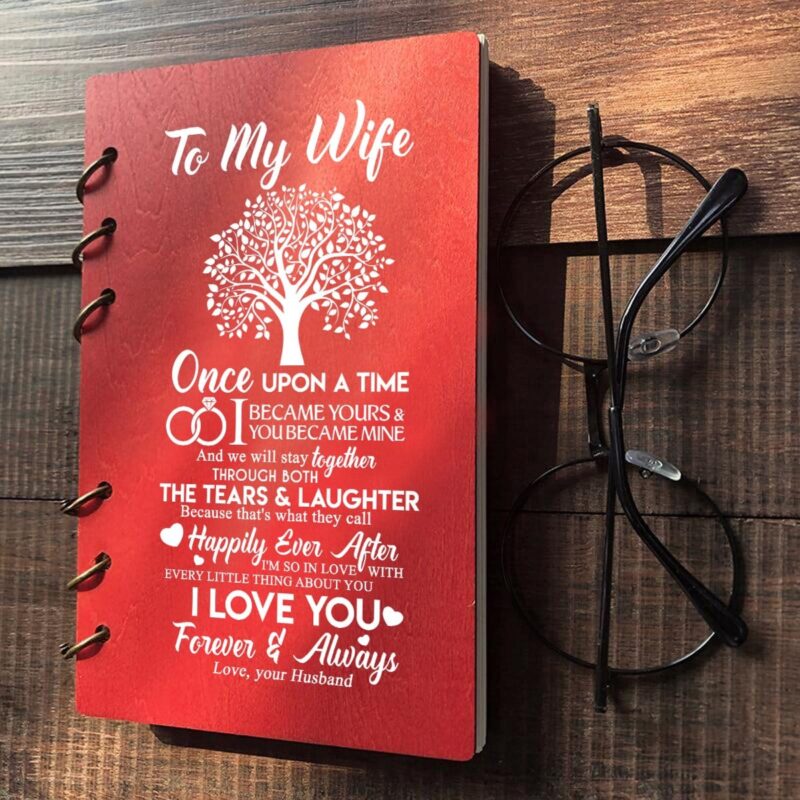 diary for wife to my wife i love you forever and always wood journal notebook giveme gifts 16776960442429