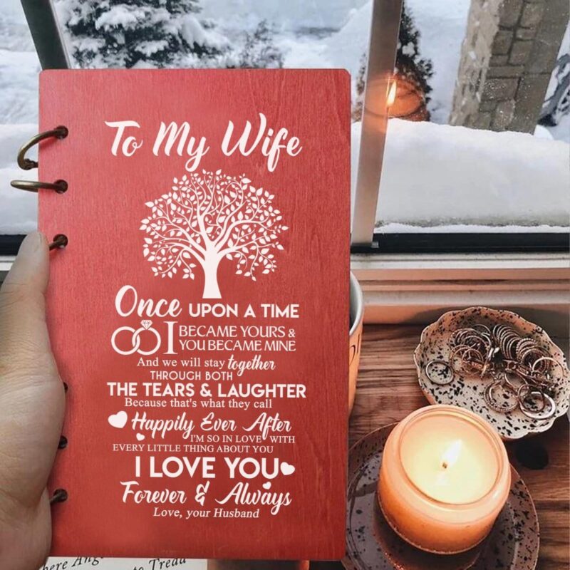 diary for wife to my wife i love you forever and always wood journal notebook giveme gifts 16776960475197