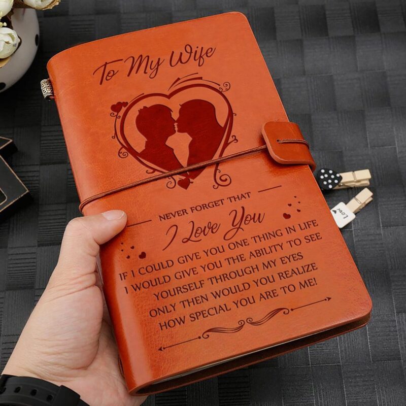 diary for wife to my wife i love you personalized leather journal giveme gifts 4894609899581