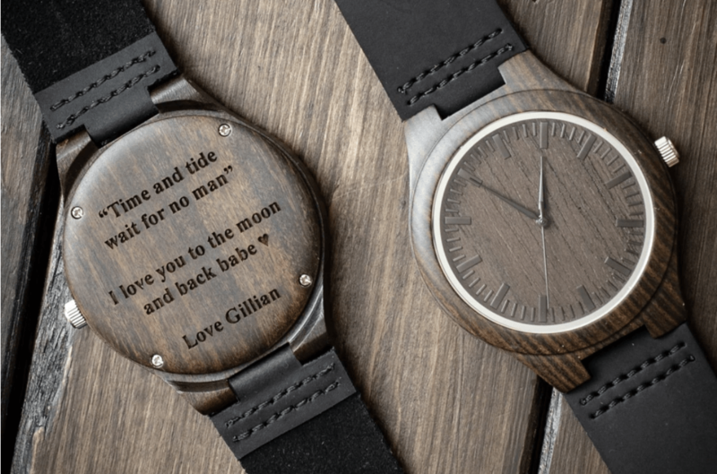 engraved wood watches personalized loving messages wooden customized watch giveme gifts 4258105753661