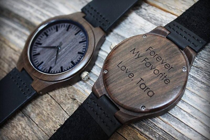 engraved wood watches personalized loving messages wooden customized watch giveme gifts 4262229901373