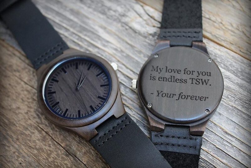 engraved wood watches personalized loving messages wooden customized watch giveme gifts 4262230032445