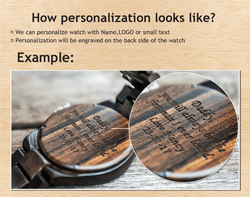 engraved wood watches personalized loving messages wooden customized watch giveme gifts 4262234980413