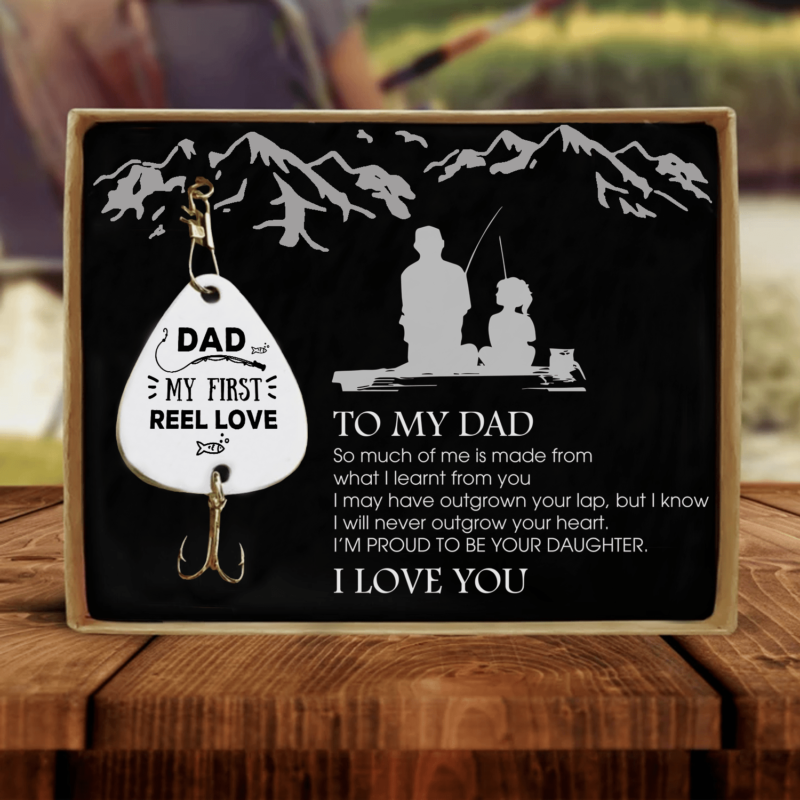 fishing hooks daughter to dad my first reel love customized fishing lure giveme gifts 28108360941629