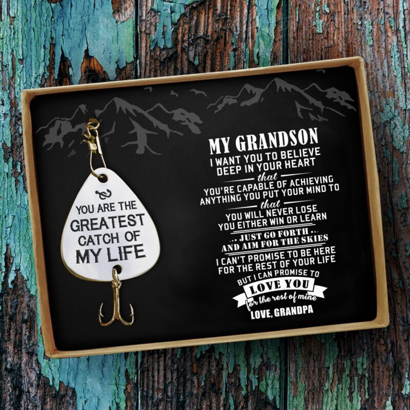 fishing hooks grandpa to grandson you are the greatest catch of my life customized fishing lure giveme gifts 13606633668669