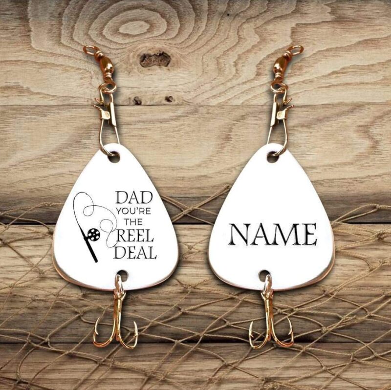 fishing hooks son to dad you are the reel deal customized fishing lure giveme gifts 28105909796925