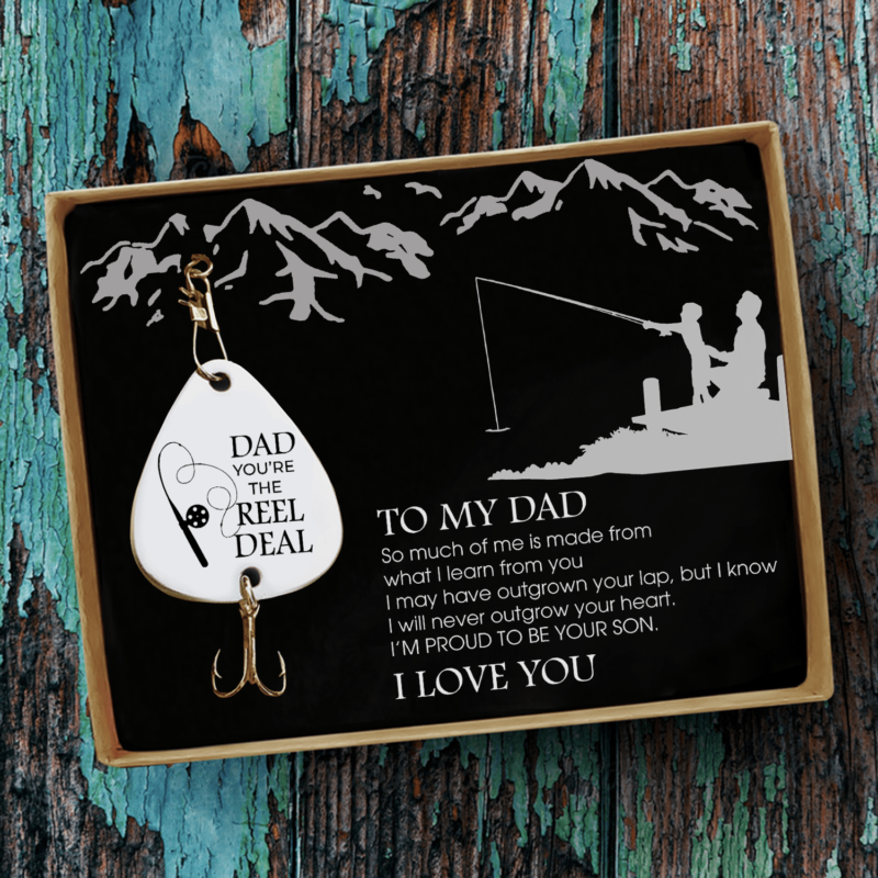 fishing hooks son to dad you are the reel deal customized fishing lure giveme gifts 28105909862461