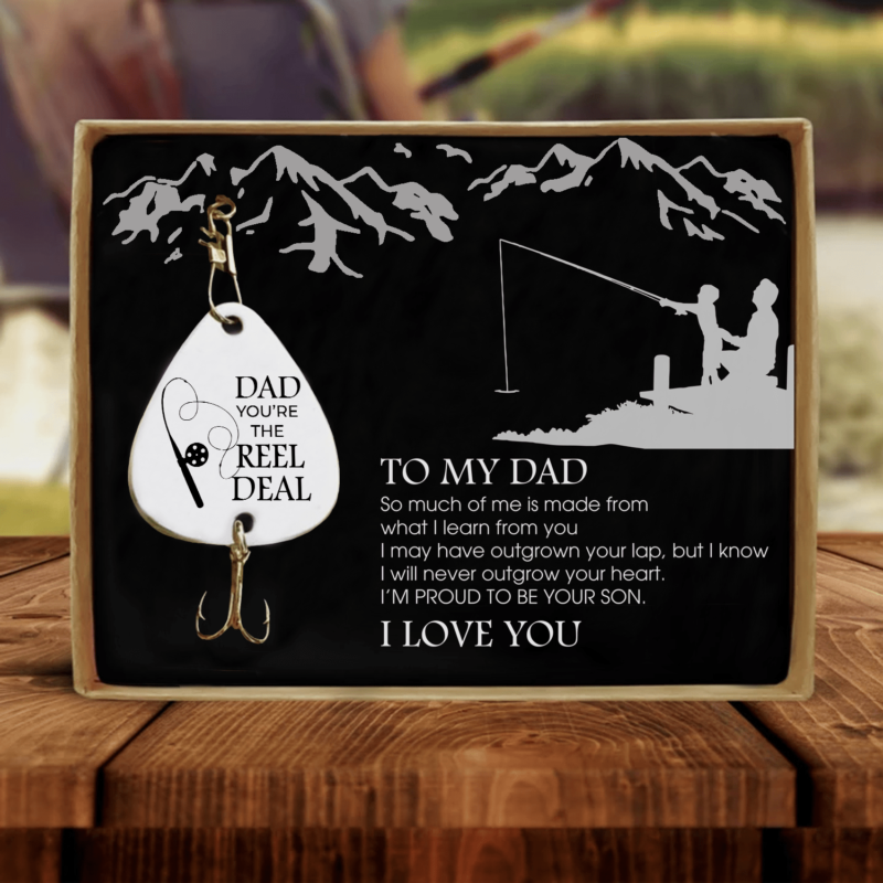 fishing hooks son to dad you are the reel deal customized fishing lure giveme gifts 31080333213757