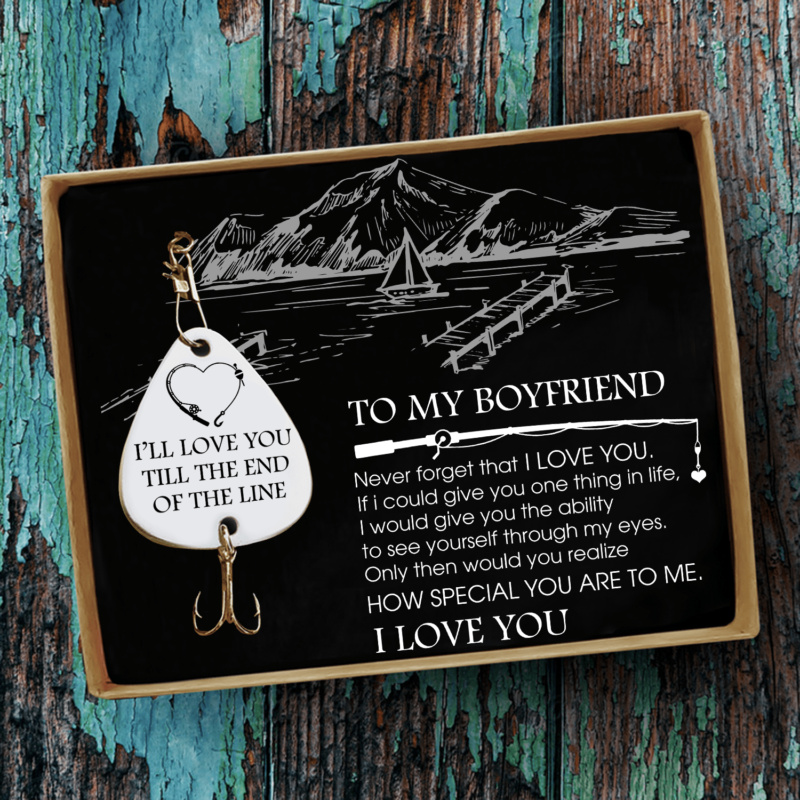 fishing hooks to my boyfriend i will love you till the end customized fishing lure giveme gifts 28091486830653