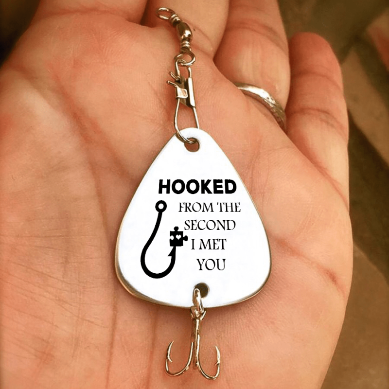 fishing hooks to my man hooked from the second i met you customized fishing lure giveme gifts 28108602245181