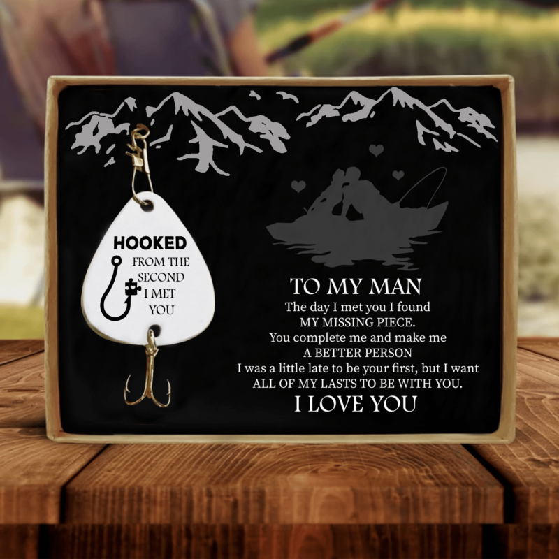 fishing hooks to my man hooked from the second i met you customized fishing lure giveme gifts 31080597258301