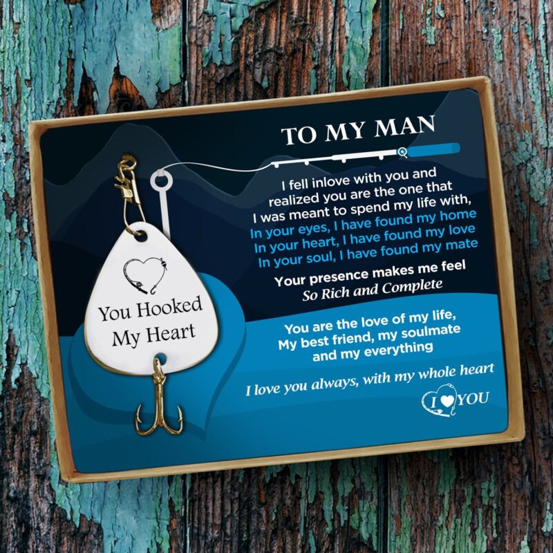 fishing hooks to my man you hooked my heart i love you customized fishing lure giveme gifts 13632550731837