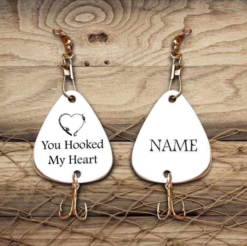 fishing hooks to my man you hooked my heart i love you customized fishing lure giveme gifts 28091227930685