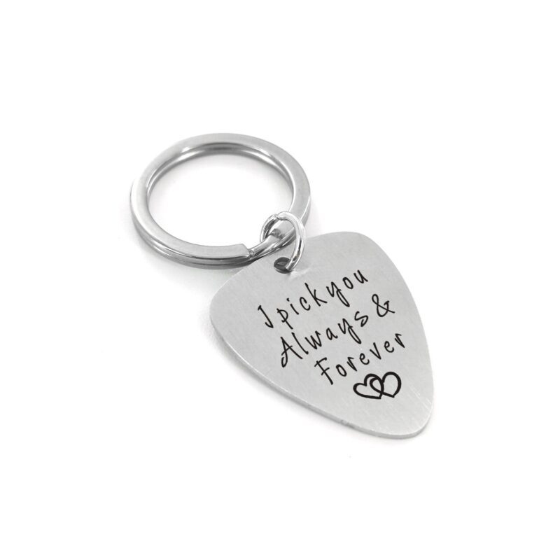 guitar pick keychains i pick you always and forever customized guitar pick keychain giveme gifts 16751112192061