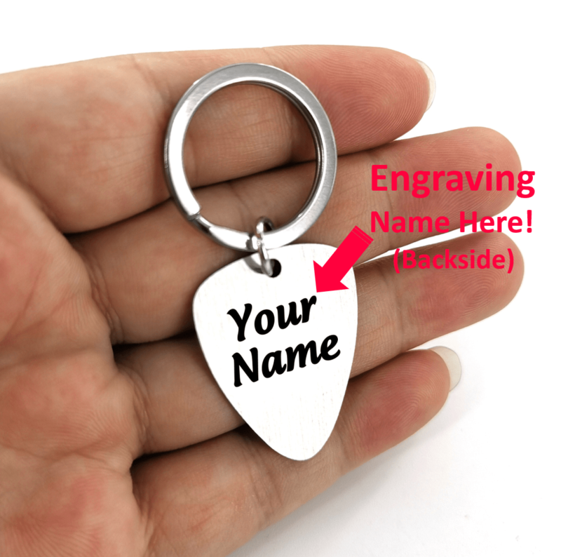 guitar pick keychains i pick you always and forever customized guitar pick keychain giveme gifts 16753909956669