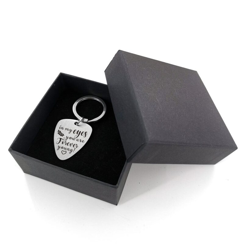 guitar pick keychains in my eyes you are forever young customized guitar pick keychain giveme gifts 31076251140157
