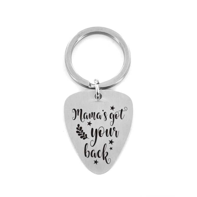 guitar pick keychains mama s got your back customized guitar pick keychain giveme gifts 16754084511805