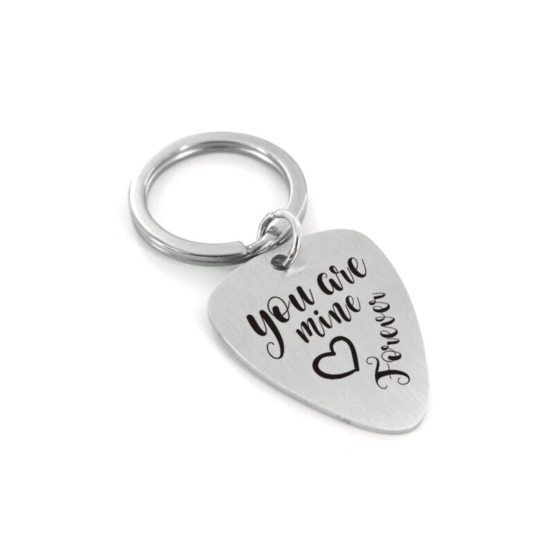 guitar pick keychains you are mine forever customized guitar pick keychain giveme gifts 16744889450557