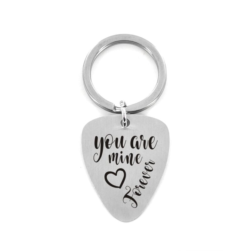 guitar pick keychains you are mine forever customized guitar pick keychain giveme gifts 16744889516093