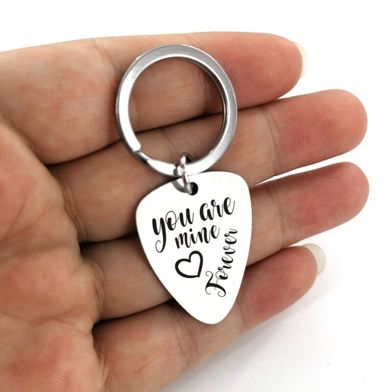guitar pick keychains you are mine forever customized guitar pick keychain giveme gifts 16744889614397