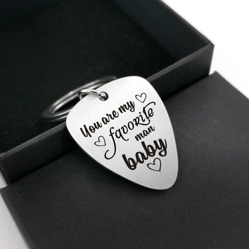 guitar pick keychains you are my favorite man baby customized guitar pick keychain giveme gifts 16751121662013