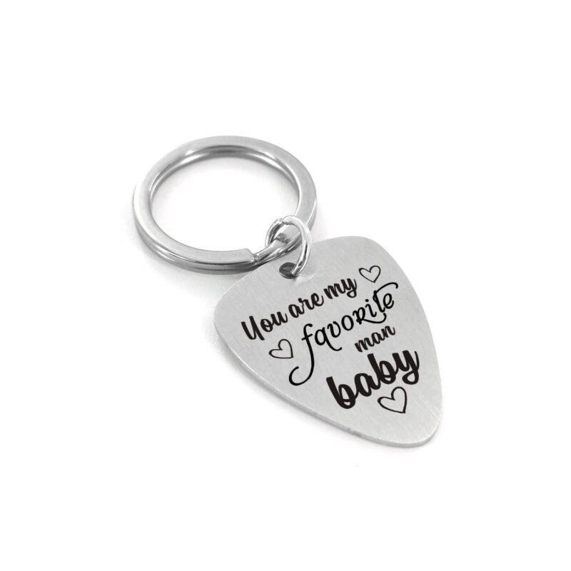 guitar pick keychains you are my favorite man baby customized guitar pick keychain giveme gifts 16751121727549