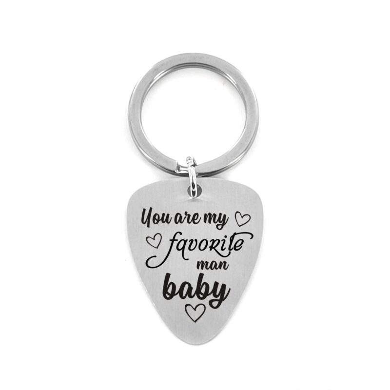 guitar pick keychains you are my favorite man baby customized guitar pick keychain giveme gifts 16751121825853