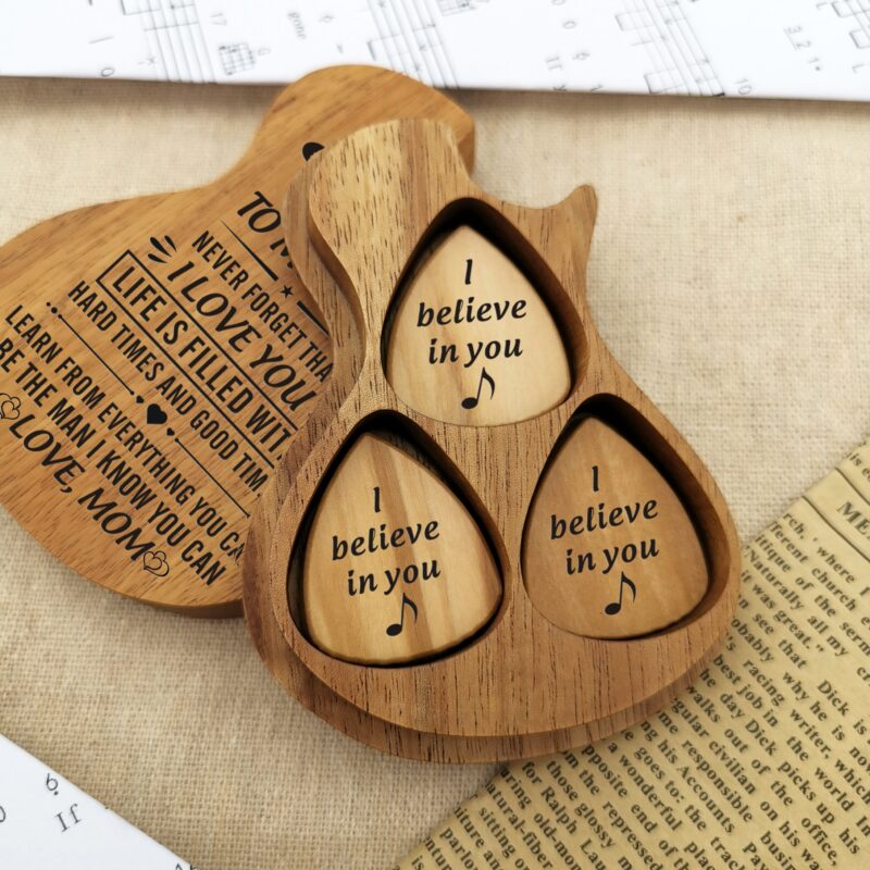guitar picks mom to son i love you wood guitar picks with case giveme gifts 16533841870909 scaled