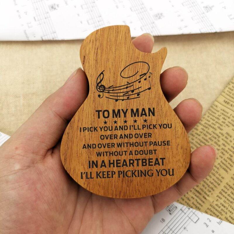 guitar picks to my man in a heartbeat wood guitar picks with case giveme gifts 16533801926717 scaled