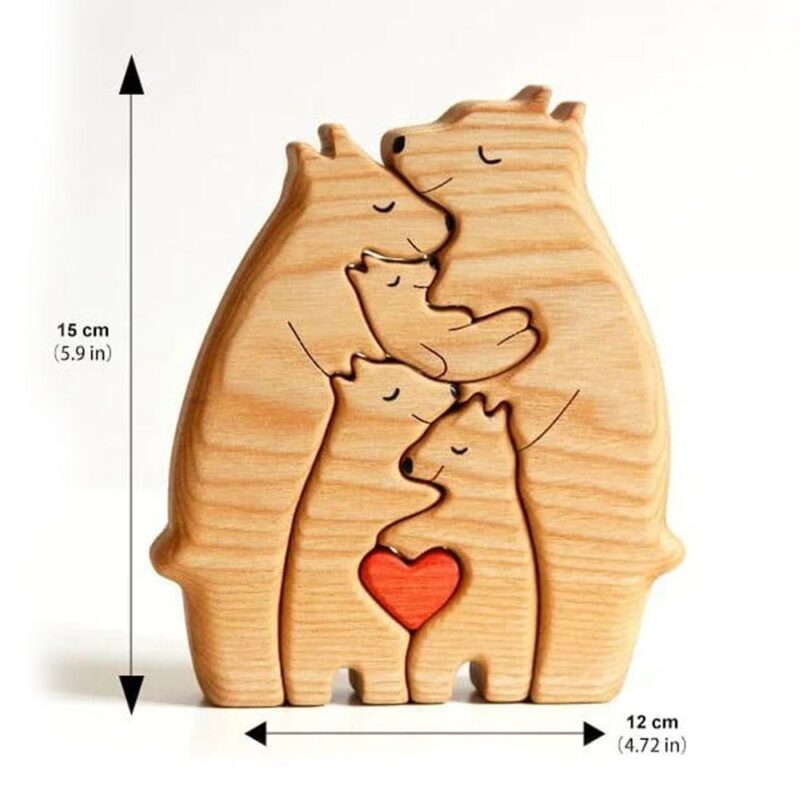 home decor wooden bear family personalized name puzzle 5 personalized names giveme gifts 31047218135101
