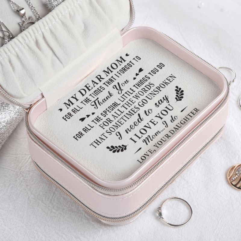 jewelry boxes daughter to mom i love you personalized jewelry box pink giveme gifts 28035283681341