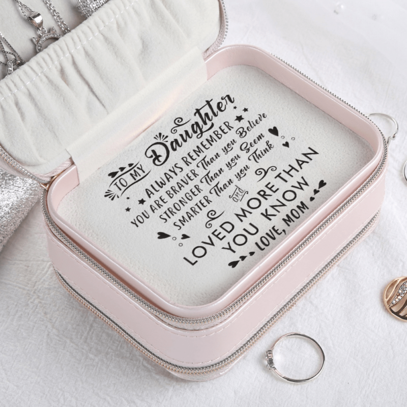 jewelry boxes mom to daughter you are loved more personalized jewelry box pink giveme gifts 28028585869373