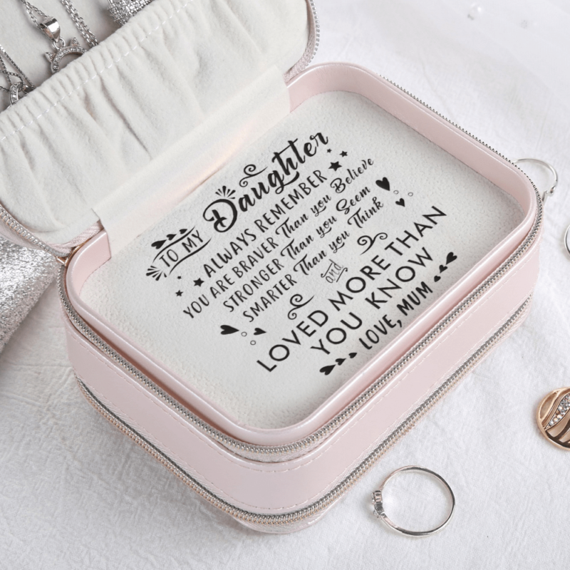 jewelry boxes mum to daughter you are loved more personalized jewelry box pink giveme gifts 28035296133181
