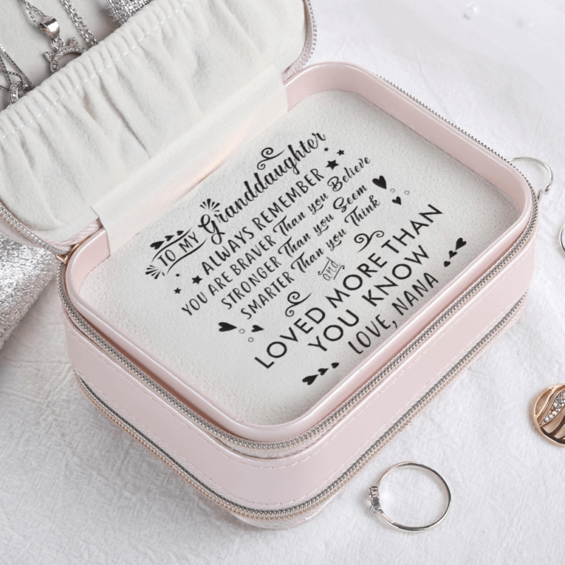 jewelry boxes nana to granddaughter you are loved more personalized jewelry box pink giveme gifts 28035301703741