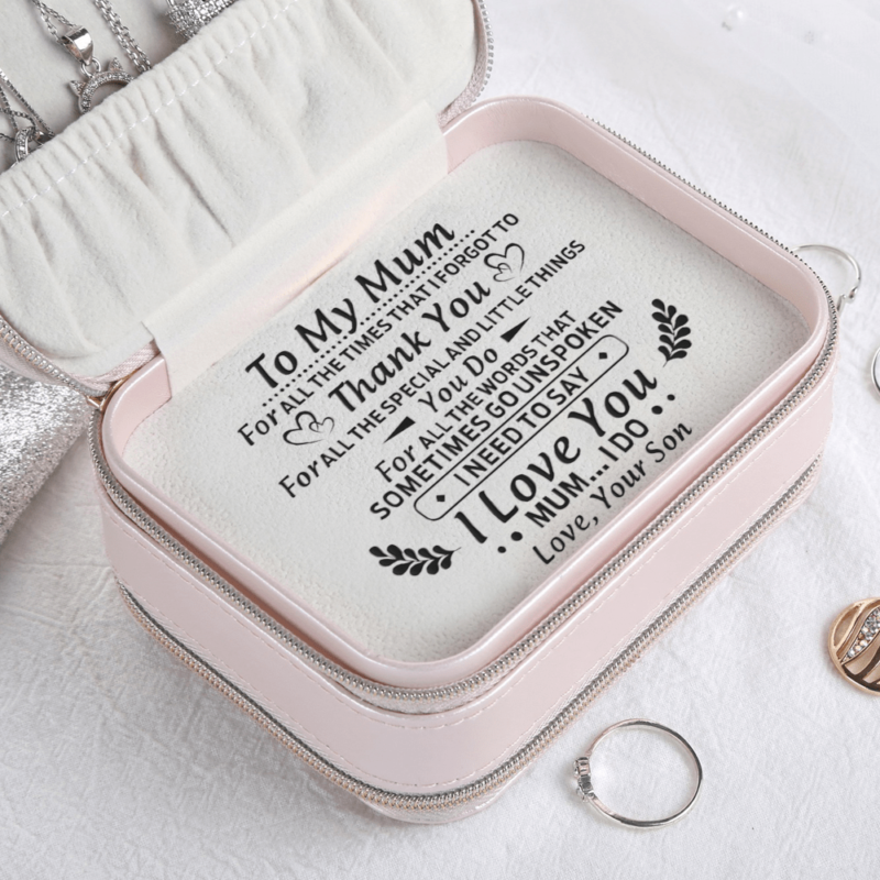 jewelry boxes son to mum i love you personalized jewelry box pink giveme gifts 28035314155581