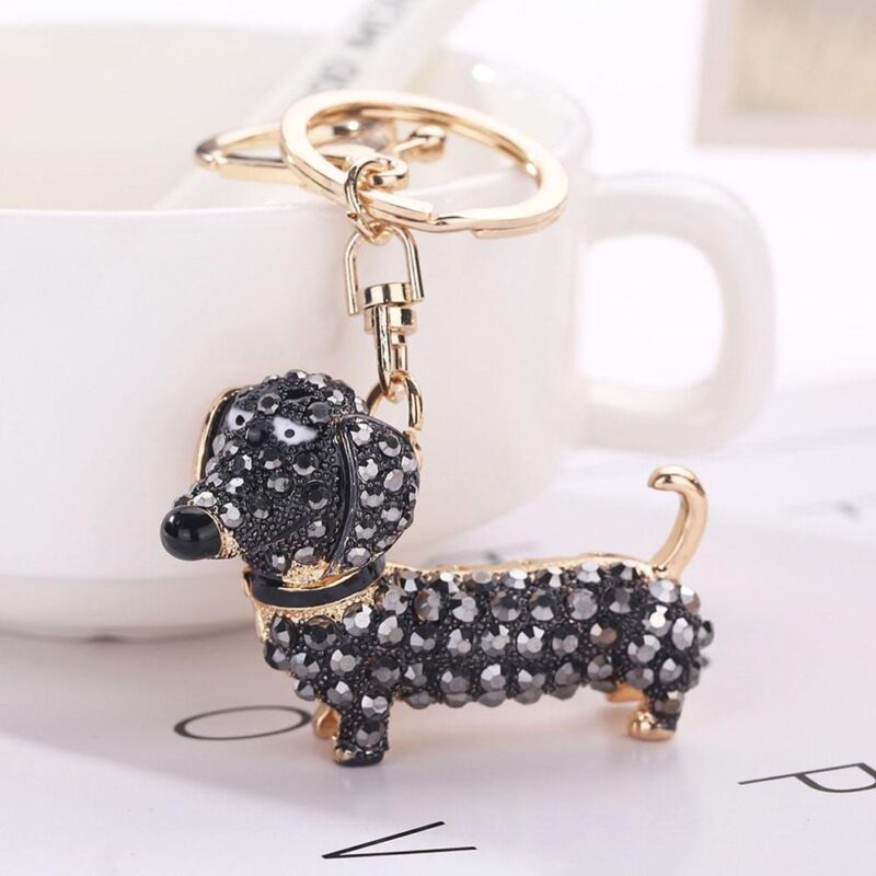 keychains cute dachshund lover keychain black giveme gifts 2217333981211